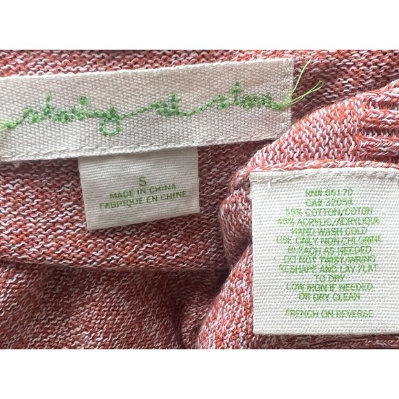 Urban Outfitters Burnt Orange Open Front Ribbed Knit Cardigan Sweater • Cozycore - Picture 11 of 15